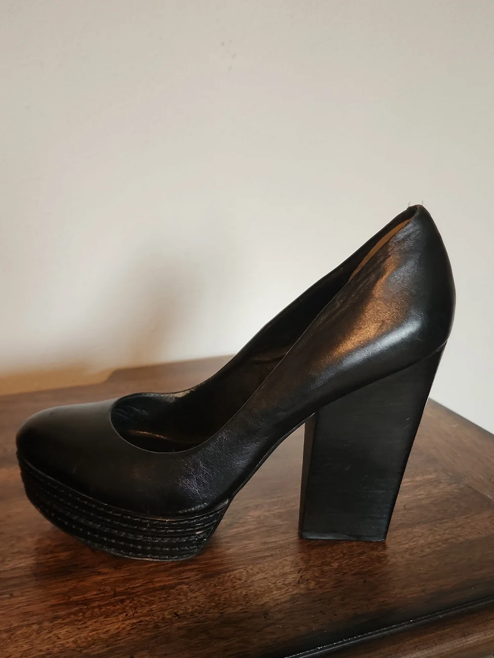 Women'sTrouve Black Platform Block Heel Pumps Sz 9